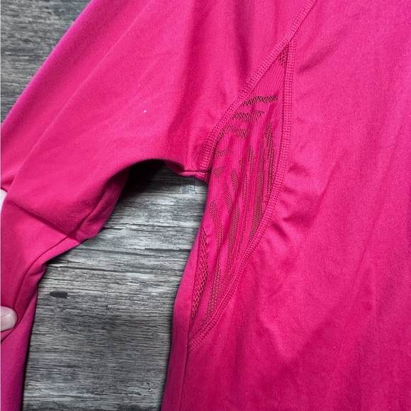 Puma Fushia Dark Pink Long Sleeve T-Shirt with Back Lace Detail - Picture 4 of 10
